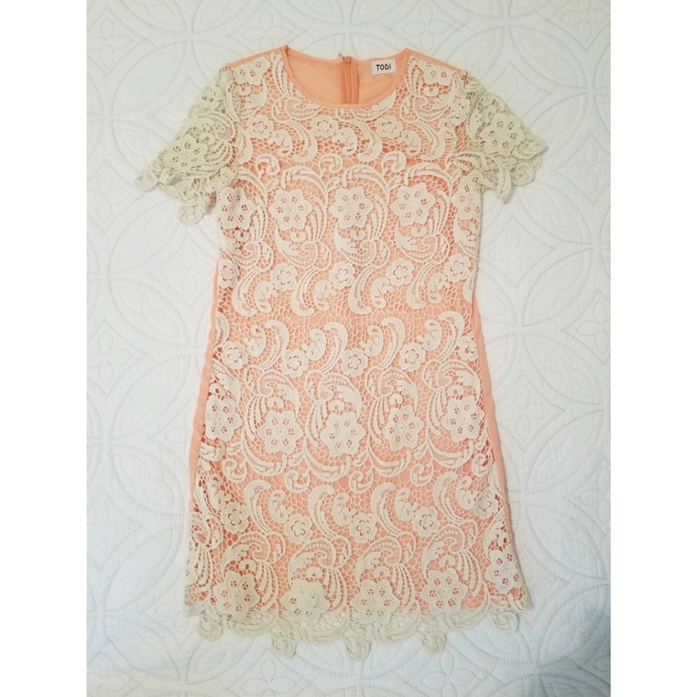 Peach Lace Dress